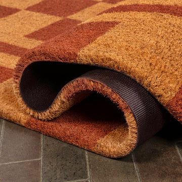 Harper Classic Farmhouse Checkerboard Coir Area Rug
